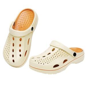 Clogs Men’s 12-13 Brown Shoes Slipon Beach Slippers Removable Cushion Insole OC6